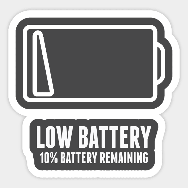 Low Battery Sticker by Meta Nugget